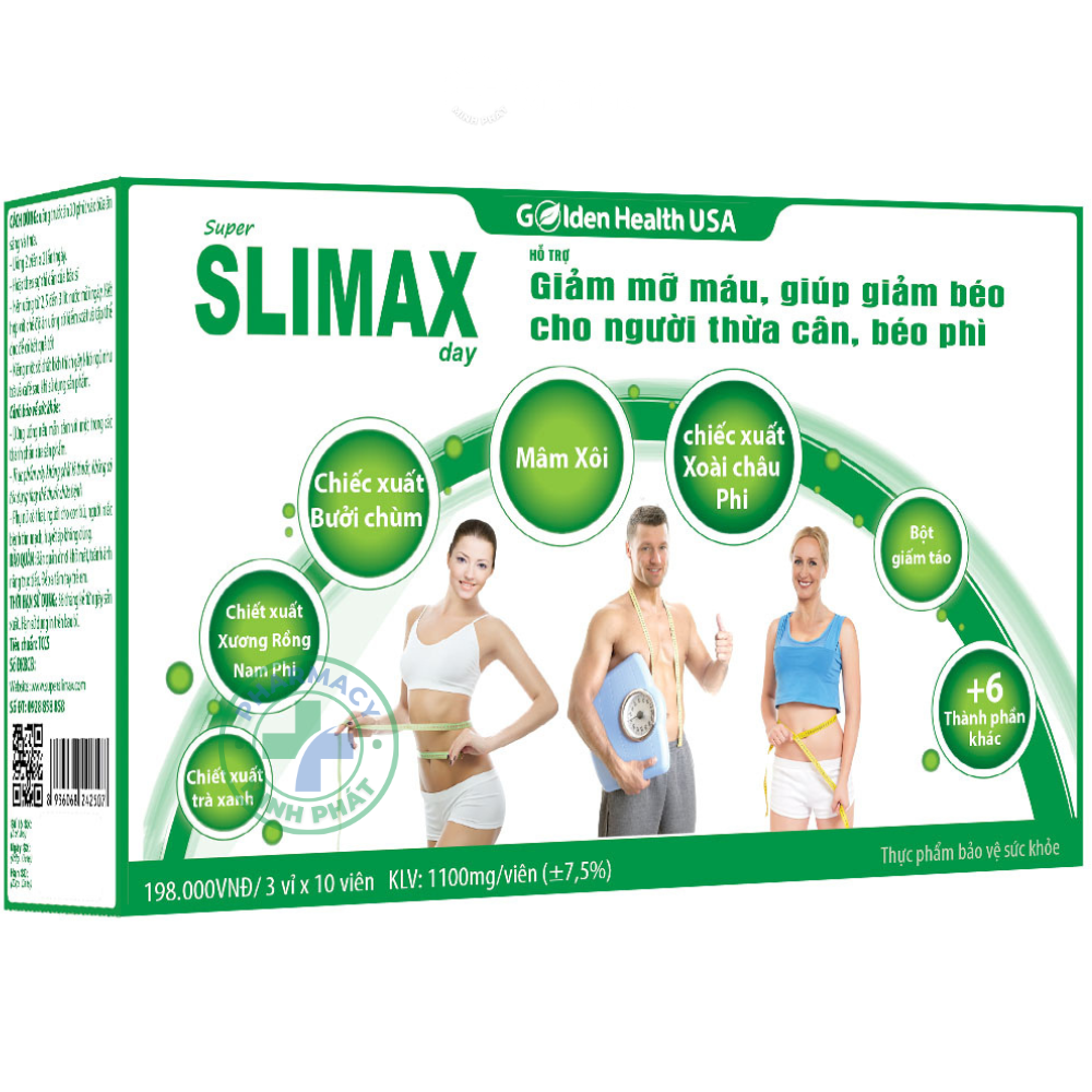 SUPER SLIMAX DAY - Giúp giảm mỡ máu, giảm béo phì.